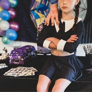 Wednesday adams crop top outfit